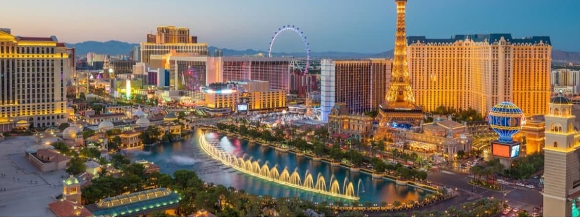 Las Vegas cityscape showing commercial real estate